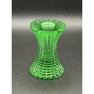 Vintage Rosenthal Polaris Crystal Green Candlestick Candle Holder 1960’s